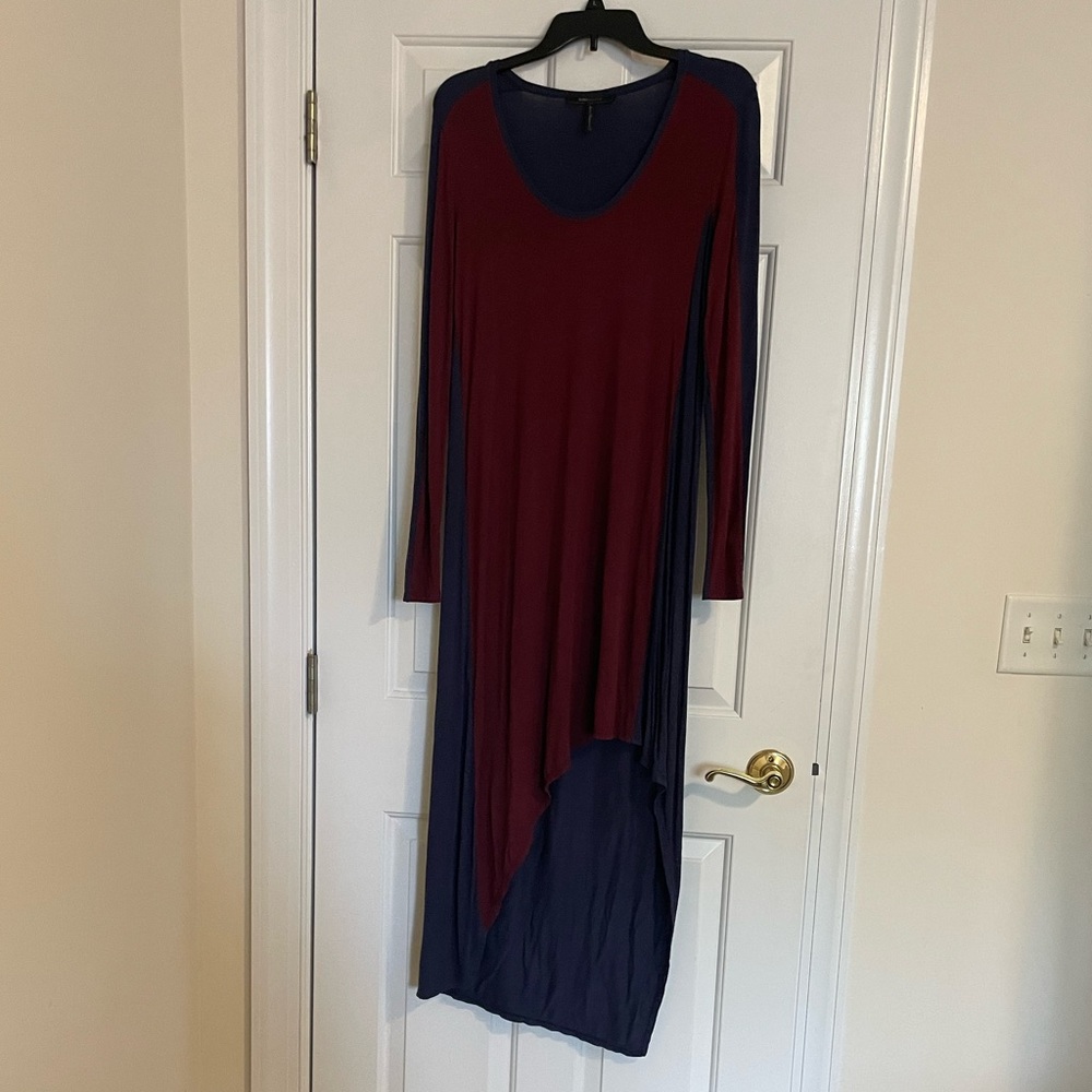 Bcbg Miney Color Block High Low Asymmetrical Dres… - image 3